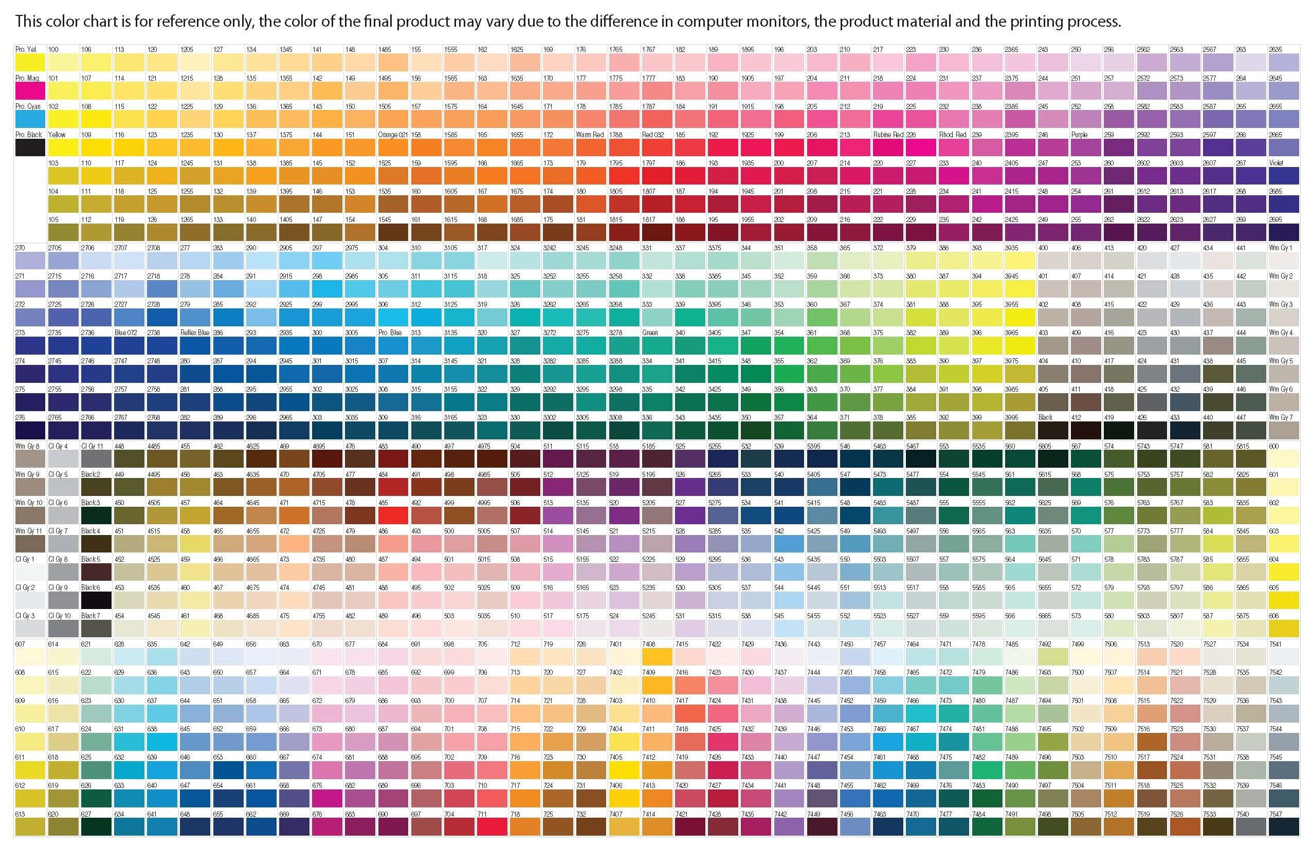 Pantone To Hex Colors